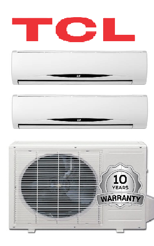 TCL HEAT PUMP OUTDOOR UNIT 27,000 BTU INDOOR UNIT 1 X 9,000 BTU 1 X 18,000 BTU